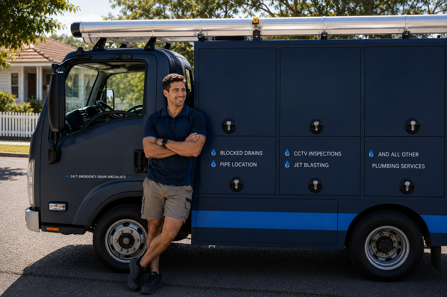 Plumber with Point Piper Blocked Drains van